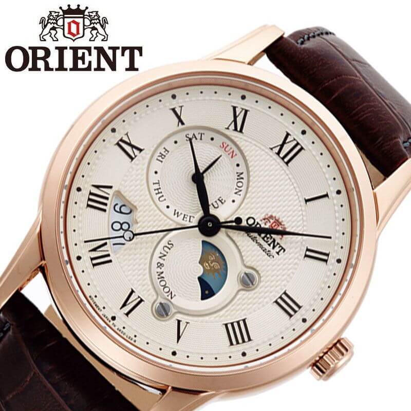 オリエント 腕時計 ORIENT 時計 クラシック メカニカルサンアンドムーン CLASSIC MECHANICAL SUN&MOON 男性 メンズ RN-AK0001S かっこいい 彼氏 夫