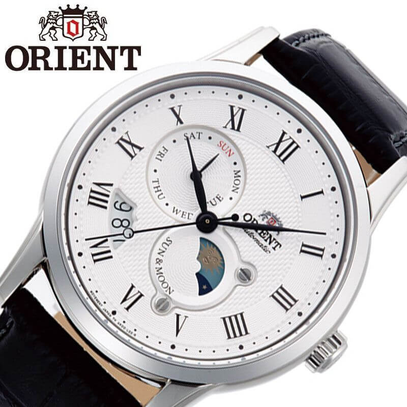 オリエント 腕時計 ORIENT 時計 クラシック メカニカルサンアンドムーン CLASSIC MECHANICAL SUN&MOON 男性 メンズ RN-AK0005S かっこいい 彼氏 夫