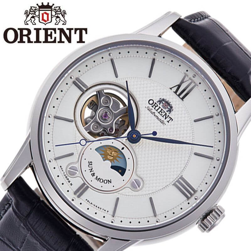 オリエント 腕時計 ORIENT 時計 クラシック メカニカルサンアンドムーン CLASSIC MECHANICAL SUN&MOON 男性 メンズ RN-AS0003S かっこいい 彼氏 夫