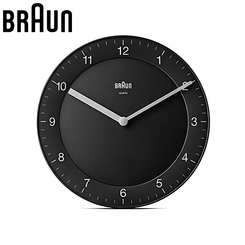 ブラウン 掛時計 アナログ掛け時計 BRAUN ブラウン 掛時計 BC06B WALL CLOCK ブラック クロック クオーツ(ステップ運針) BC06B | 