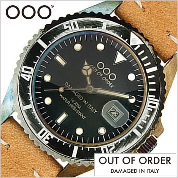 アウトオブオーダー 時計 OUT OF ORDER 腕時計 クオーツ QUARZO 40mm メンズ ブラック OOO-001-2-MC