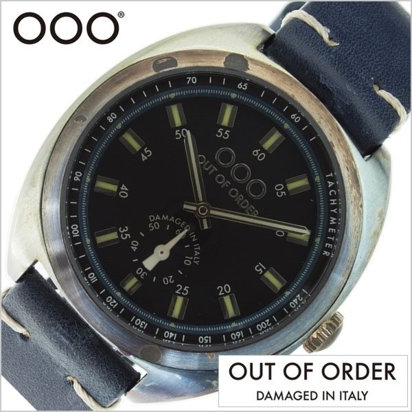 アウトオブオーダー 時計 OUT OF ORDER 腕時計 トルペディネ TORPEDINE メンズ レディース ブラック OOO-001-6-BL