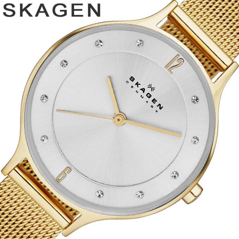 スカーゲン 時計 スカーゲン 腕時計 アニタ SKAGEN ANITA レディース スカーゲン腕時計 シルバー イエローゴールド 時計 SKW2150 シンプル 薄型