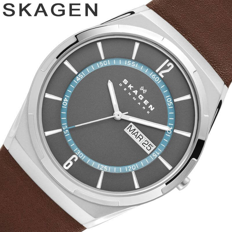 スカーゲン 時計 スカーゲン 腕時計 メルビ SKAGEN Melbye メンズ スカーゲン腕時計 チャコールグレー ダークブラウン 時計 SKW6785 シンプル 薄型