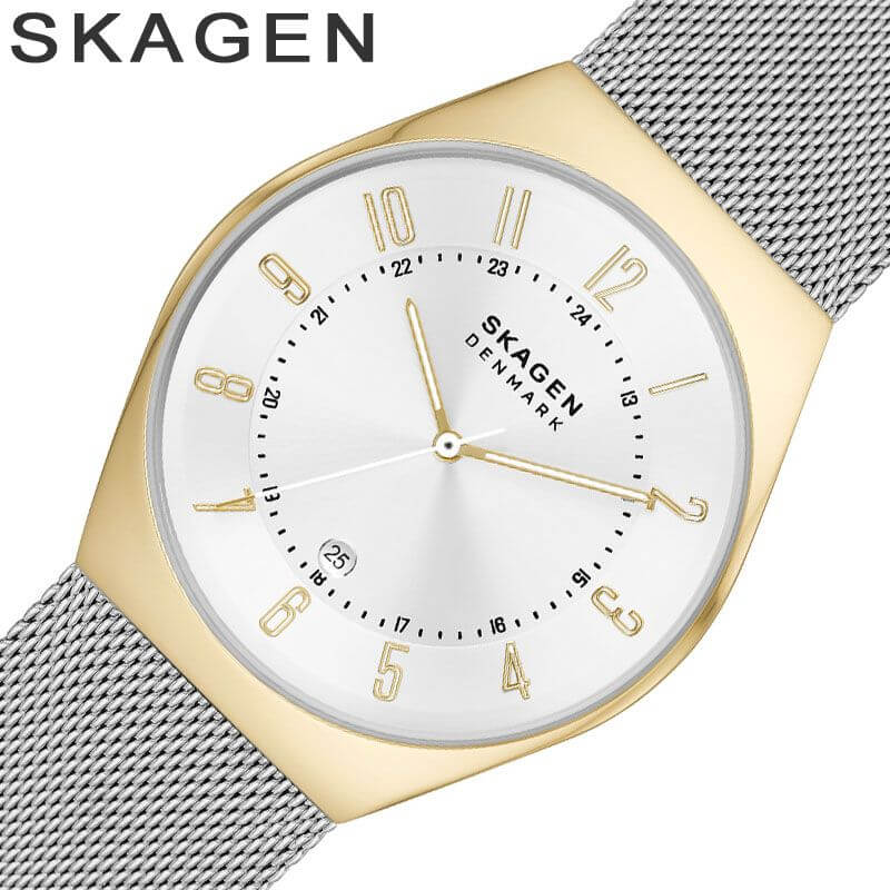 スカーゲン 時計 スカーゲン 腕時計 グレーネン SKAGEN Grenen メンズ スカーゲン腕時計 ホワイトシルバー シルバー 時計  SKW6816 シンプル 薄型