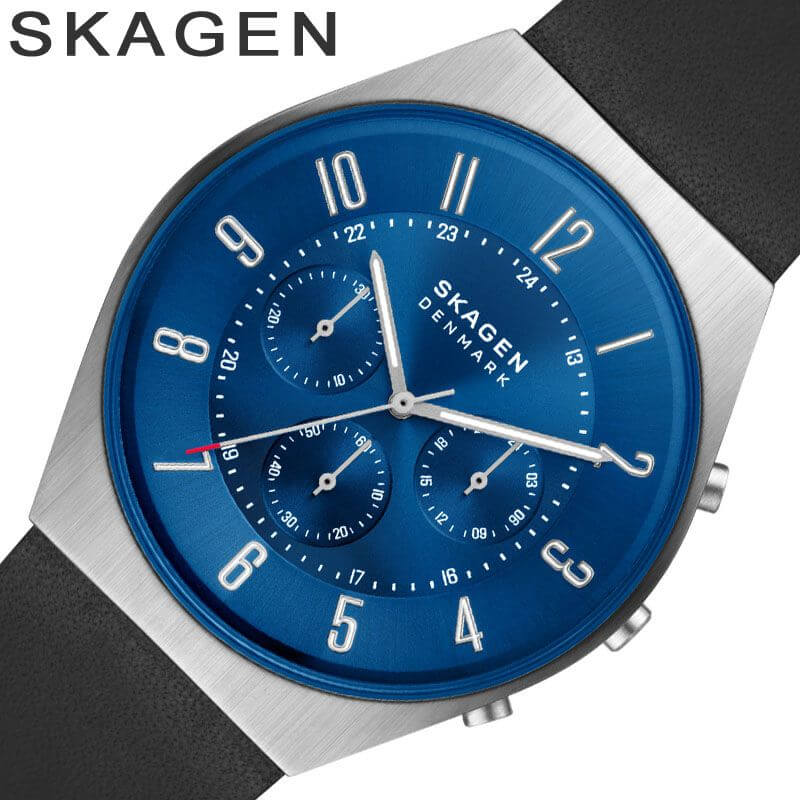 スカーゲン 時計 スカーゲン 腕時計 グレーネン SKAGEN Grenen メンズ スカーゲン腕時計 ブルー ブラック 時計 SKW6820 シンプル 薄型 人気 :S SKW6820:正規腕時計の専門店ウォッチラボ