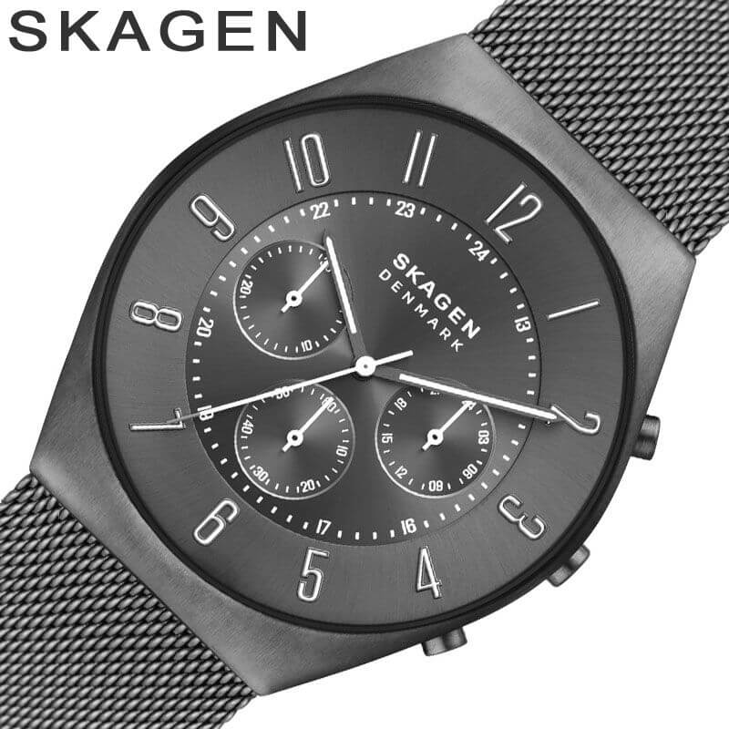 スカーゲン 時計 スカーゲン 腕時計 グレーネン SKAGEN Grenen メンズ スカーゲン腕時計 チャコールグレー 時計 SKW6821 シンプル 薄型 人気｜watch-lab