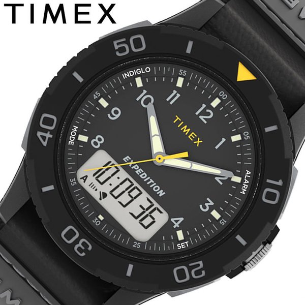 タイメックス 腕時計 エクスペディション カトマイ コンボ カーキ TIMEX EXPEDITION KATMAI COMBO メンズ ブラック 時計  S-TW4B18300