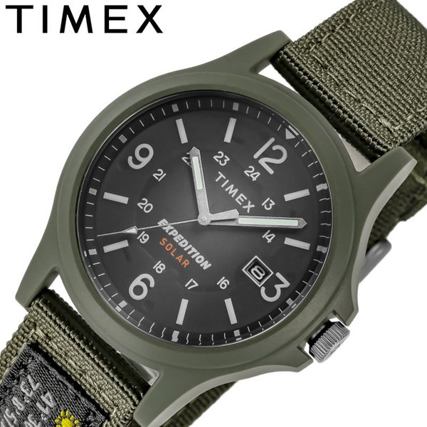 タイメックス 腕時計 エクスペディション アカディア ソーラー TIMEX EXPEDITION Acadia Solar メンズ ブラック カーキ 時計 S-TW4B18800