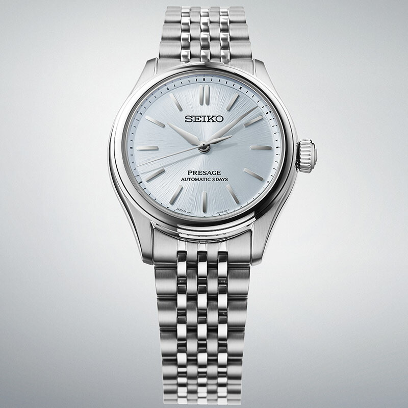 【美品/新品ベルト】セイコー クロノス カレンダー付 3針 シルバー アラビア セイコー 腕時計 プレザージュ SEIKO PRESAGE Classic Series メンズ