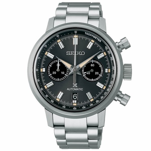 セイコー 腕時計 プロスペックス 1964 メカニカルクロノグラフ 現代デザイン SEIKO PROSPEX メンズ チャコールグレー シルバー 時計 SBEC009 人気｜watch-lab｜02