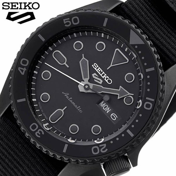 セイコー 5スポーツ 自動巻き 時計 機械式 ストリート スタイル SEIKO 5Sports 腕時計 Street Style メンズ ブラック SBSA025