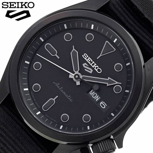 セイコー 5スポーツ 自動巻き 時計 機械式 ソリッドボーイストリート スタイル SEIKO 5Sports 腕時計 Solid Boy Street  Style メンズ ブラック SBSA059