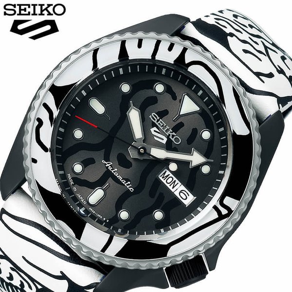 セイコー 腕時計 セイコー5 スポーツ SEIKO SEIKO5 SPORTS メンズ ブラック 柄 時計 SBSA123｜watch-lab