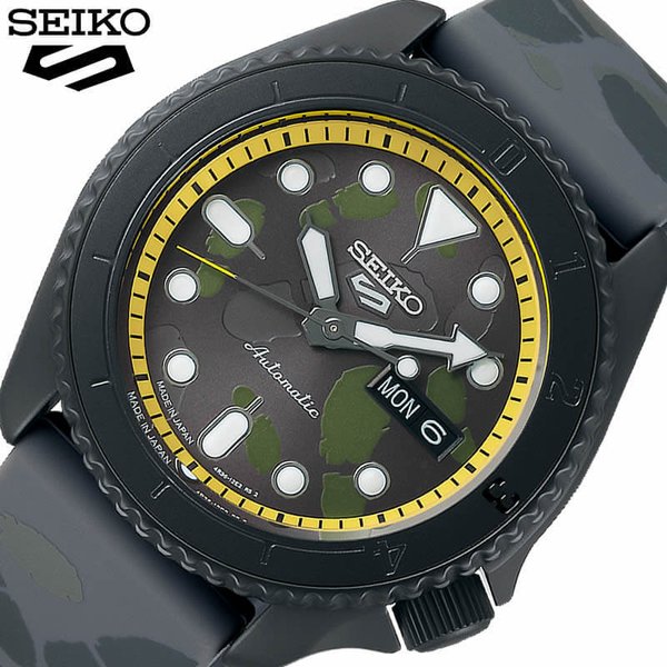 セイコー 腕時計 ファイブスポーツ Seiko 5 Sports × ONE PIECE Collaboration Limited Edition 黒足のサンジ メンズ グレー 時計 SBSA155 人気 おすすめ