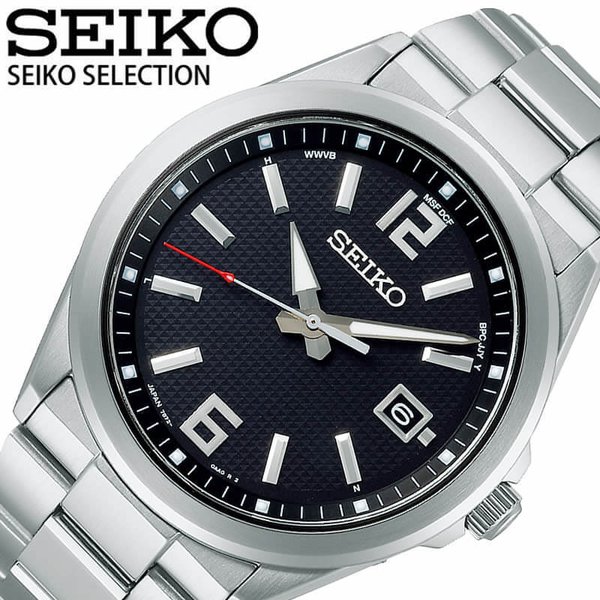 【稼働・超希少】セイコー セレクションSBTM307 ブラック デイト 箱付 SEIKO SELECTION セイコー 腕時計 メンズ ブラック シルバー 時計