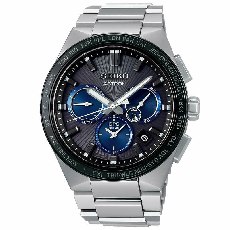 ASTRON セイコー 腕時計 アストロン SEIKO メンズ ブラック シルバー