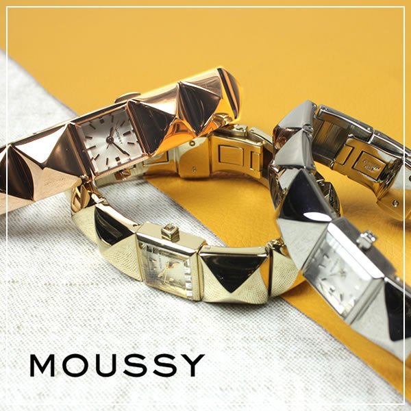 MOUSSY（マウジー） 時計 スタッズ メタル 腕時計 STUDS レディース 
