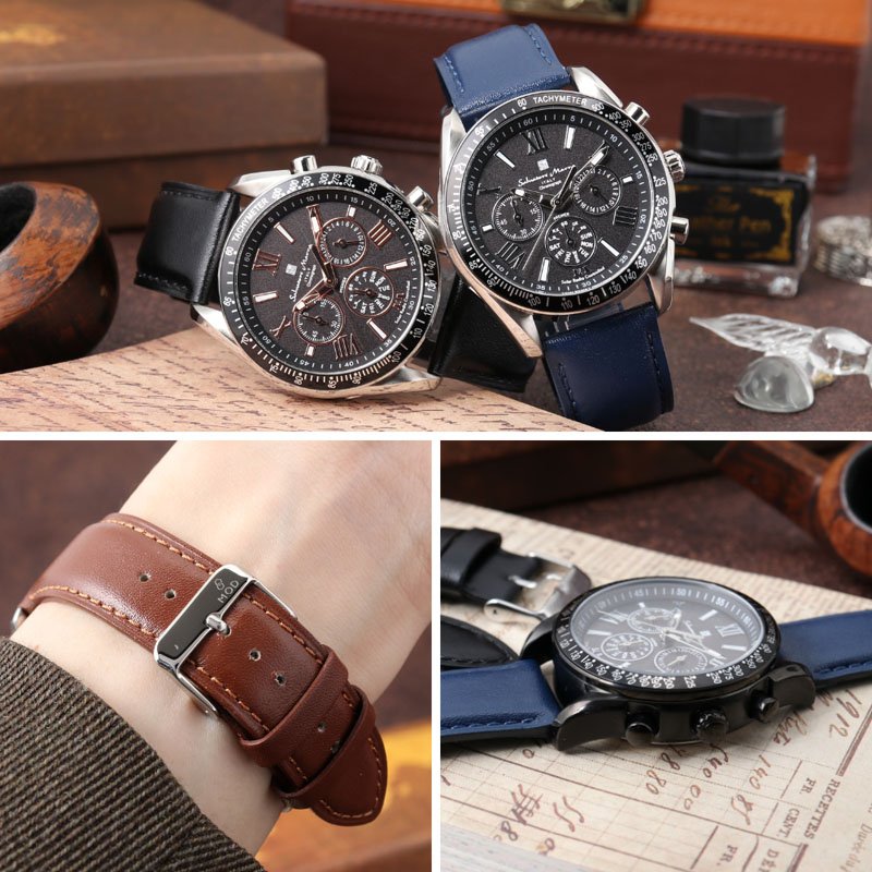 電池交換 時刻調整不要 腕時計 メンズ 電波ソーラー 革ベルト