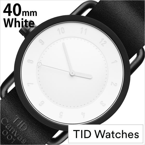 電池交換済】TID WATCHES 腕時計 ホワイト 限定モデル 40mmわち 電池交換済】TID WATCHES 腕時計 ホワイト 限定モデル 40mmわち