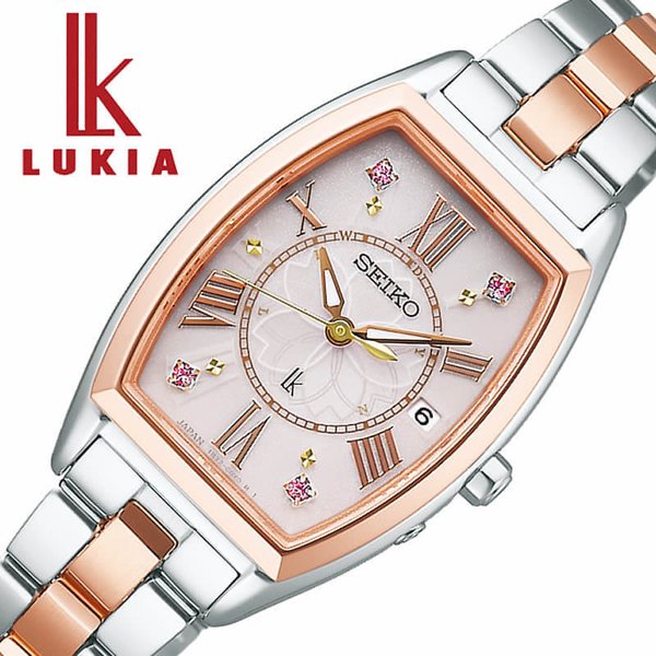 セイコー 腕時計 ルキア SEIKO LUKIA 2022 Sakura Blooming 限定モデル レディース ピンク シルバー ピンクゴールド 時計 クォーツ ソーラー電波時計 SSVW198
