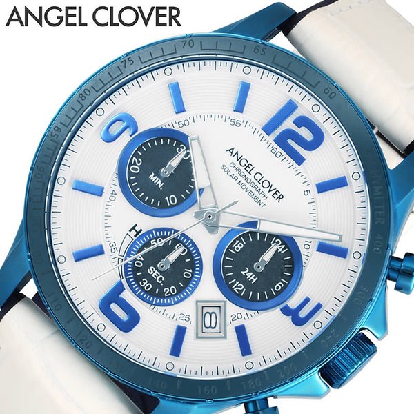 Angel Clover 腕時計 エンジェル クローバー 時計 タイムクラフト ソーラー TIME CRAFT SOLAR メンズ/ホワイト TCS44BNV-WH｜watch-lab
