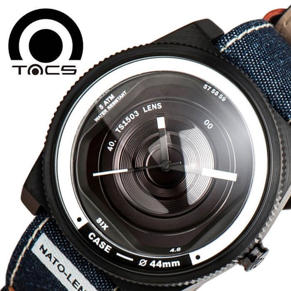 TACS 腕時計 タックス 時計 ナトーレンズ NATO LENS メンズ レディース ブラック TS1503D 一眼レフ カメラ 好き 広角レンズ クラシカル クラシック レトロ