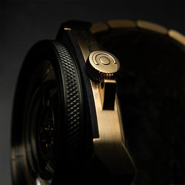 タックス 腕時計 ビンテージ レンズ オートマチック2 替えベルト付き 限定モデル TACS 時計 VINTAGE LENS AUTOMATICII メンズ ブラック ゴールド TS1803JPの画像