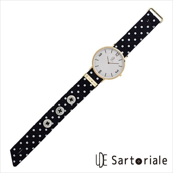 【新品】メンズ　ウーデサルトリアーレ 時計 UDE Sartoriale 腕時計 ウーデサルトリアーレ 時計 UDE Sartoriale 腕時計 ドット 紺 白