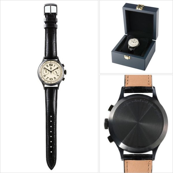 ヴィーダプラス腕時計 VIDA+時計 VIDA+ 腕時計 ヴィーダプラス 時計 シュヴァリエ Chevalier メンズ アイボリー  VD-40219-BK-WHT