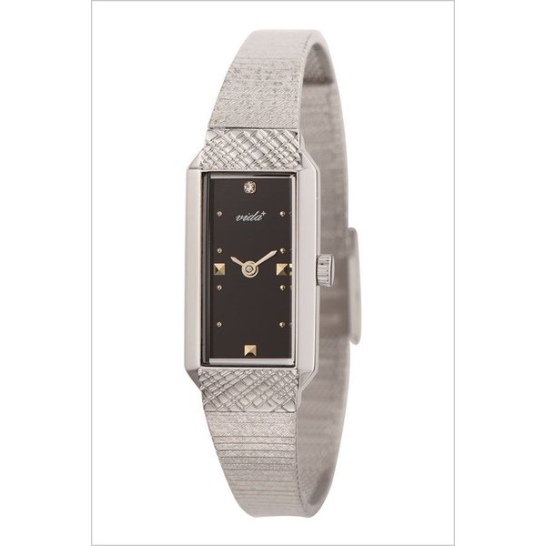 ヴィーダプラス 腕時計 VIDA+ 時計 スクエア型 Rectangular レディース ブラック J83900-SV-BK｜watch-lab｜02
