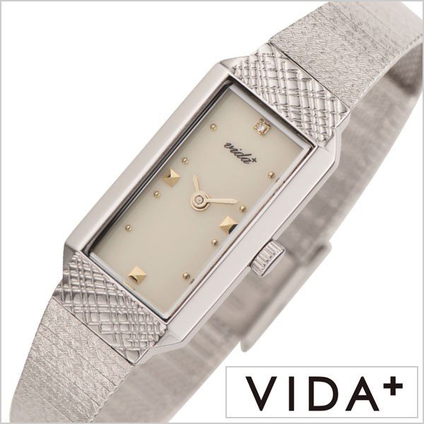 ヴィーダプラス 腕時計 VIDA+ 時計 スクエア型 Rectangular レディース アイボリー J83901-SV-IV｜watch-lab