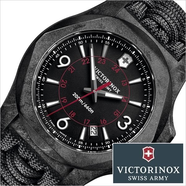 ビクトリノックス スイスアーミー 時計 イノックス カーボン パラコード VICTORINOX SWISSARMY 腕時計 I.N.O.X. CARBON PARACORD メンズ ブラック VIC-241776