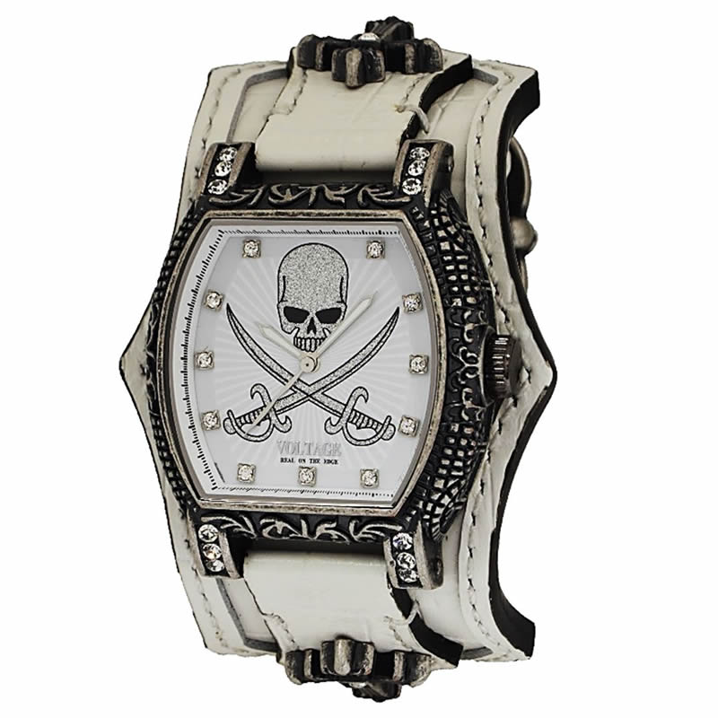 ヴォルテージ VOLTAGE 腕時計 チャーチ CHURCH メンズ VO-024S-01W 男性 ホワイト バイカー ロック 革ジャン コンチョ シルバー 人気 おすすめ おしゃれ｜watch-lab｜02