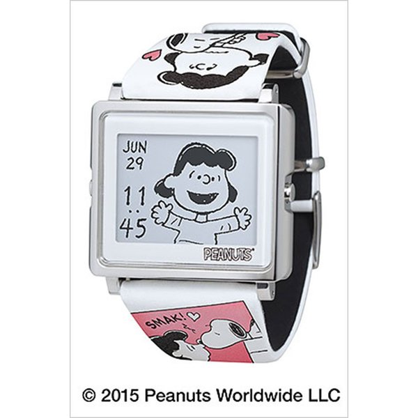 エプソン スマートキャンバス 時計 EPSON Smart Canvas 腕時計 スヌーピーとルーシー・ヴァンペルト SNOOPY BEAGLEHUG  SNOOPY＆Lucy Van Pelt W1-PN20210