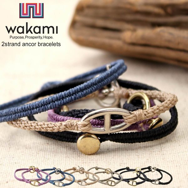 ワカミ ブレスレット 2本セット wakami メンズ レディース 2strand