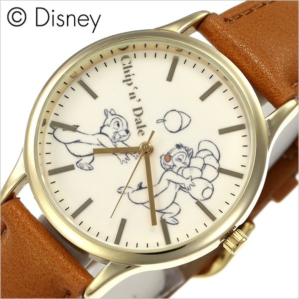 ディズニー 腕時計 チップ&デール Disney 時計 Chip 'n Dale レディース キッズ 男の子 女の子 ホワイト WD-B09-CD｜watch-lab