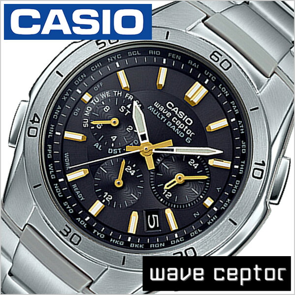 カシオ ウェーブセプター 時計 CASIO 腕時計 WAVECEPTOR メンズ ブラック CASIO-WVQ-M410DE-1A3JF