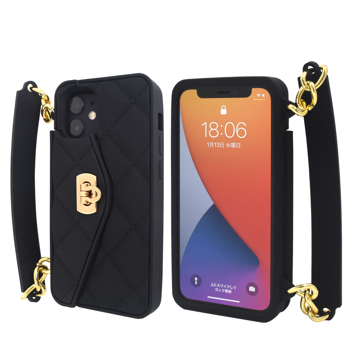 iPhone 12 mini 用ハンドバッグ型シリコンケース 2020年秋発売 5.4インチ アイフォン 12 ミニ ケースミニ｜watch-me｜02
