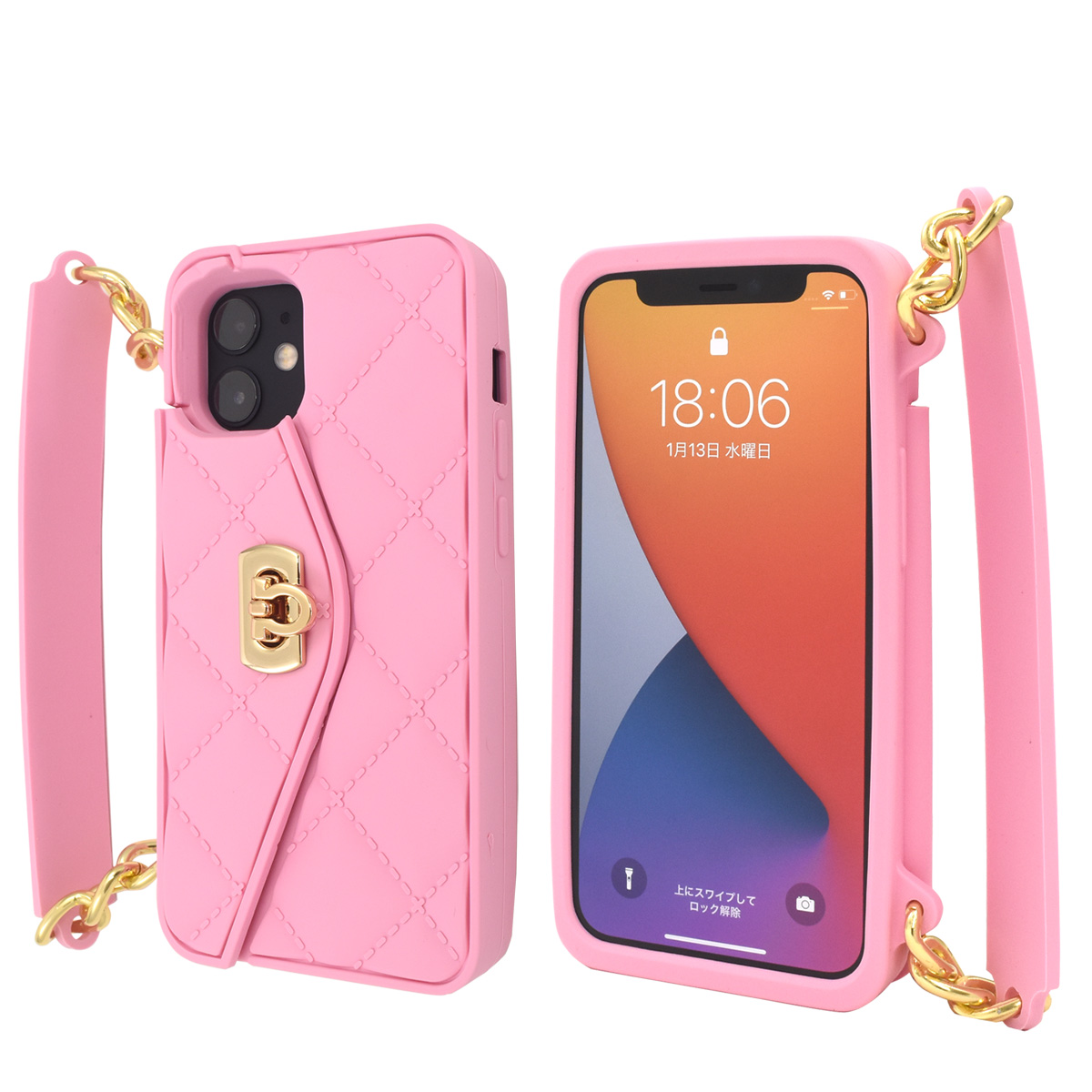 iPhone 12 mini 用ハンドバッグ型シリコンケース 2020年秋発売 5.4インチ アイフォン 12 ミニ ケースミニ｜watch-me｜03