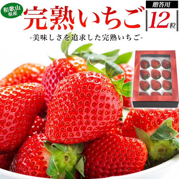 完熟 いちご まりひめ 12粒 約250〜300g 和歌山県産 いちご イチゴ 苺