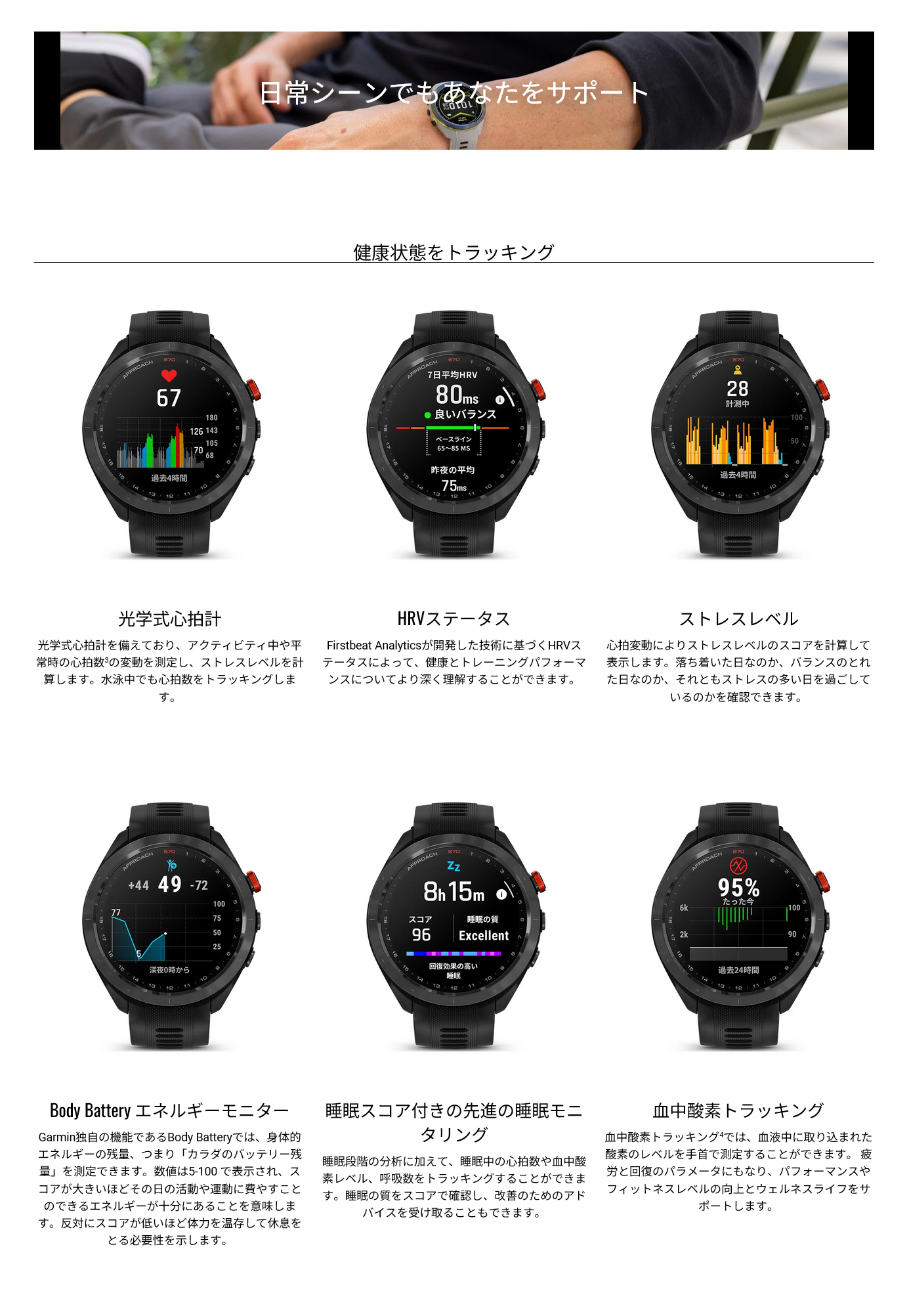 Approach GARMIN ガーミン S70 47mm フラッグシップゴルフGPS