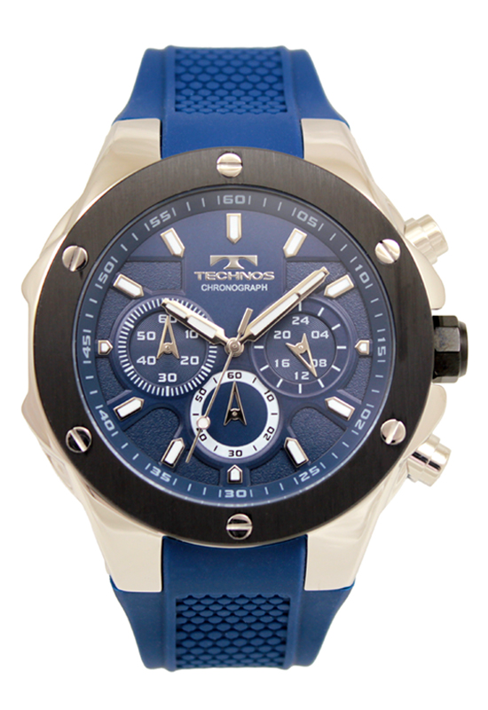 TECHNOS（テクノス） T6C22 シリコンベルト クロノグラフ 腕時計