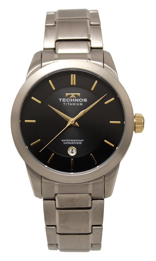 テクノス　T9B77　チタンケース＆ベルト 三針 カレンダー 腕時計 メンズ TECHNOS 正規品 アウトレット