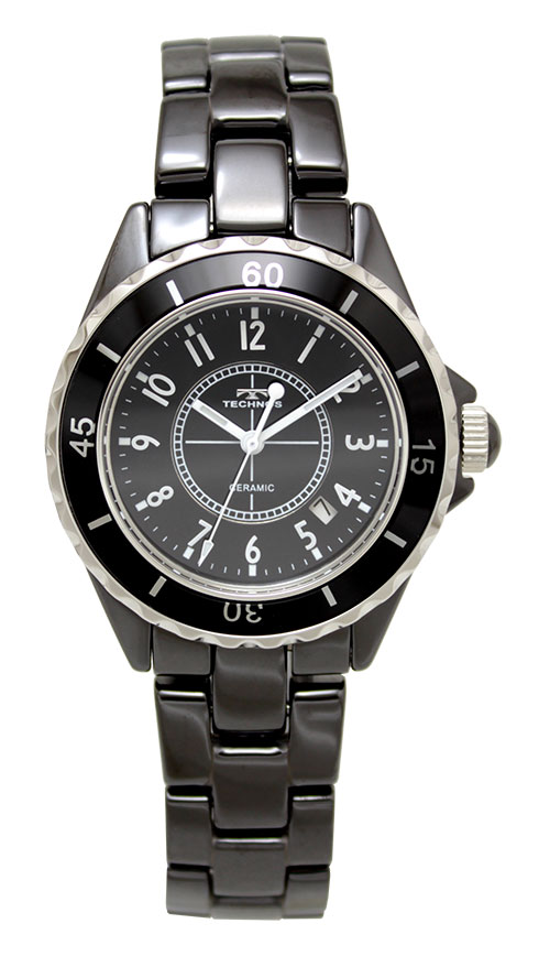テクノス　T9B82　セラミック＆ステンレス 三針 カレンダー 腕時計 メンズ TECHNOS 正規品 アウトレット