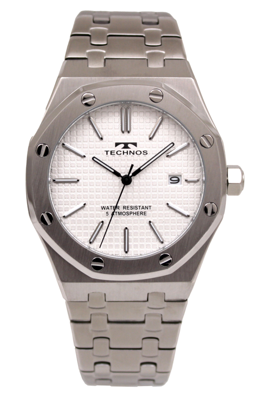 TECHNOS（テクノス） T9C07 オールステンレス 三針 カレンダー付