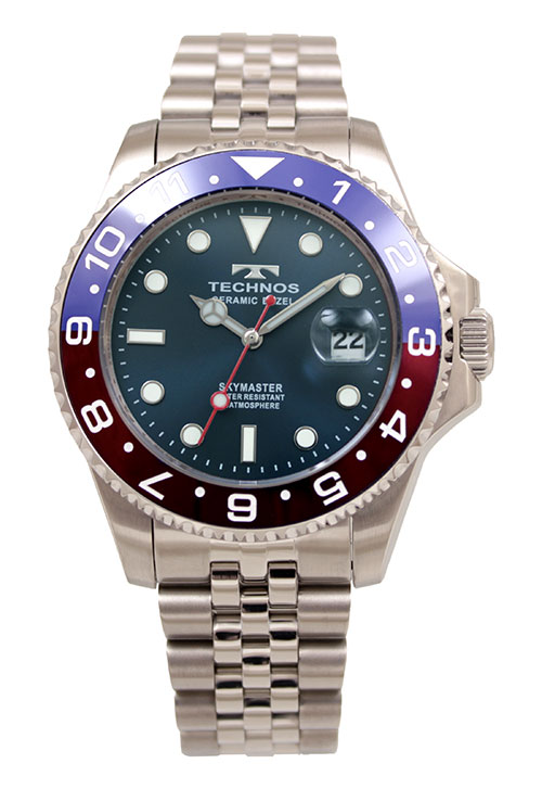 TECHNOS（テクノス） T9C11 ステンレス セラミック回転ベゼル 三針