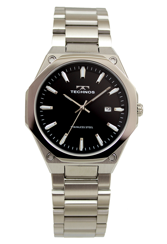 TECHNOS（テクノス） T6C19 オールステンレス 三針 カレンダー付