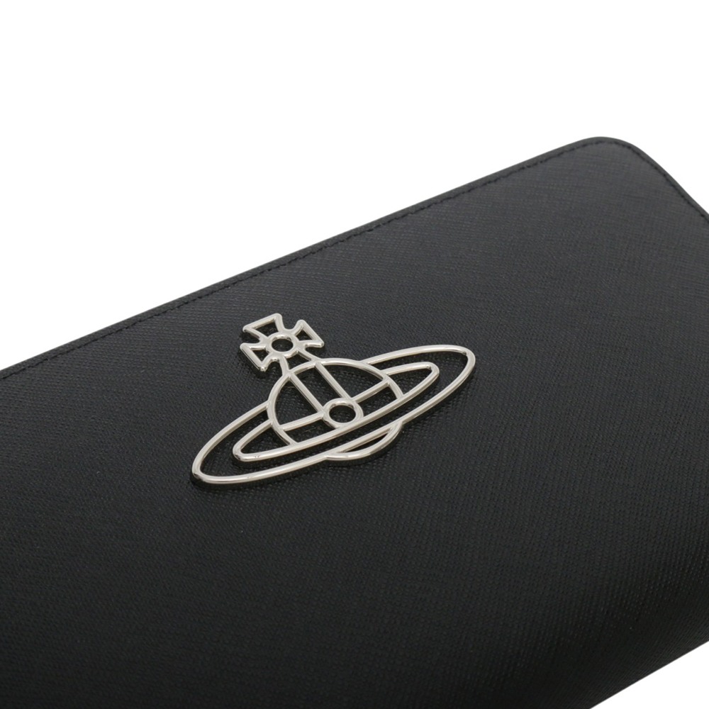 【並行輸入品】ヴィヴィアンウエストウッド VIVIENNE WESTWOOD SAFFIANO THIN LINE ORB 長財布 51050003-l001n-n402 ユニセックス N402/ブラックの画像