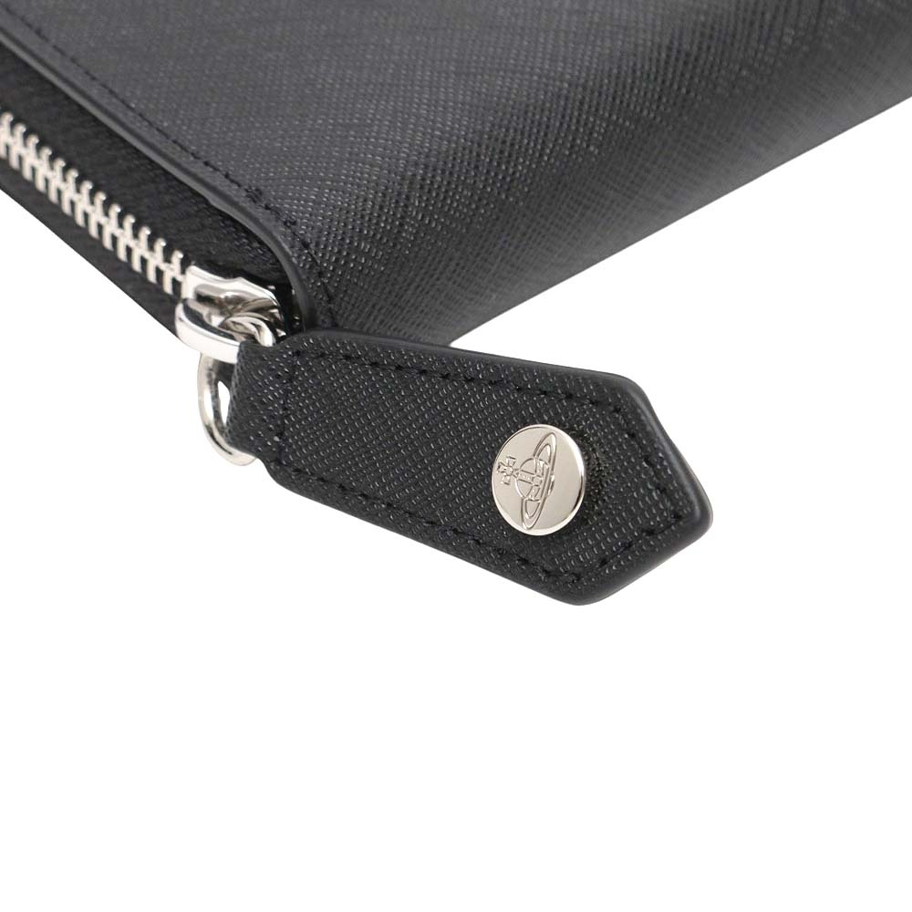 【並行輸入品】ヴィヴィアンウエストウッド VIVIENNE WESTWOOD SAFFIANO THIN LINE ORB 長財布 51050003-l001n-n402 ユニセックス N402/ブラックの画像